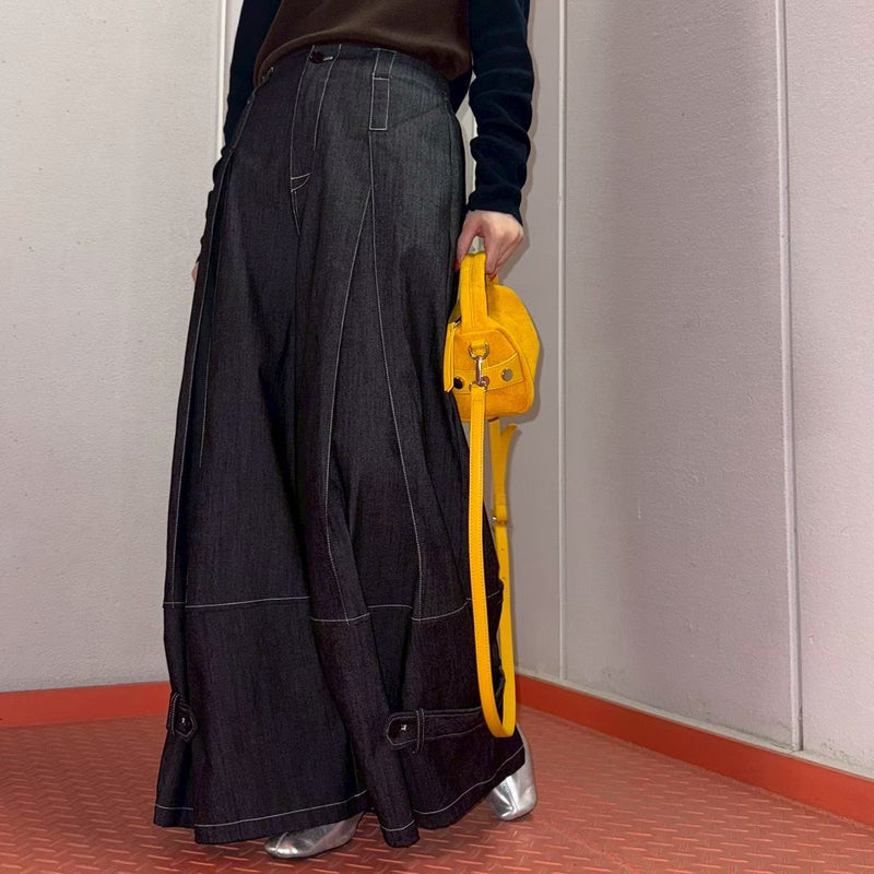 MICALLE MICALLE（ミカーレミカーレ）センタータックデニムワイドパンツ