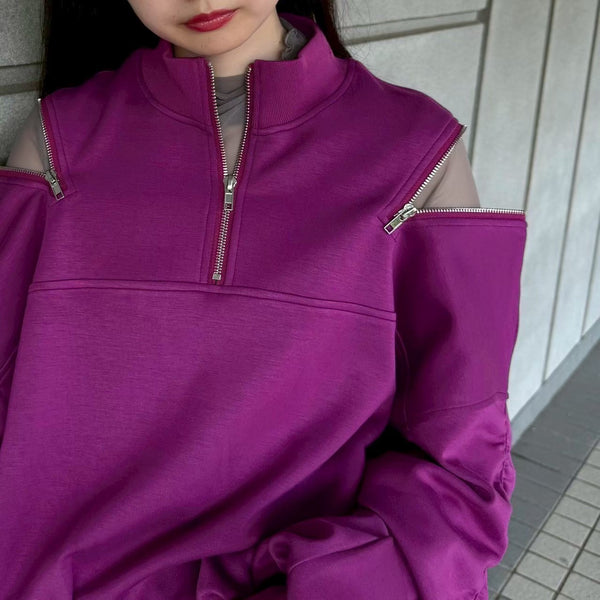 MICALLE MICALLE（ミカーレミカーレ）ZIPデザインプルオーバー