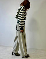 MICALLE MICALLE（ミカーレミカーレ)レイヤード風ボーダーＴシャツ