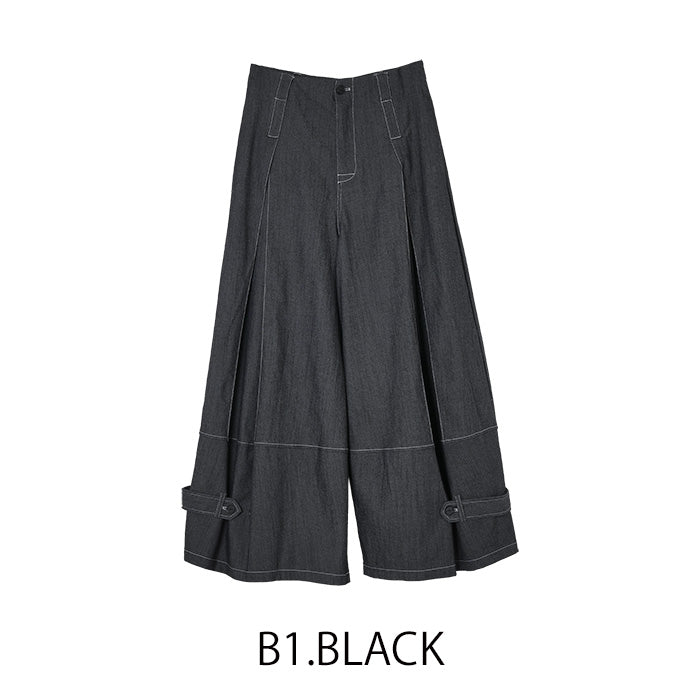 MICALLE MICALLE（ミカーレミカーレ）センタータックデニムワイドパンツ