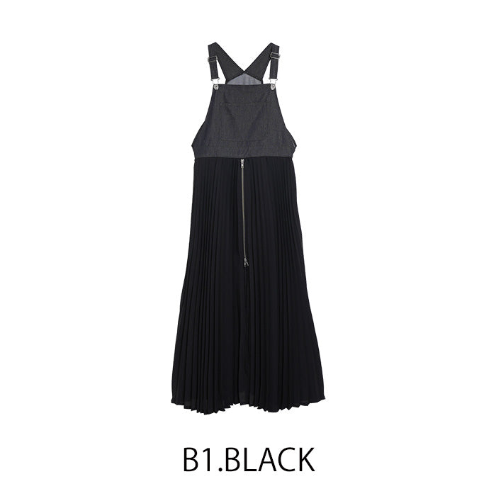 MICALLE MICALLE（ミカーレミカーレ）切替デザインエプロンドレス