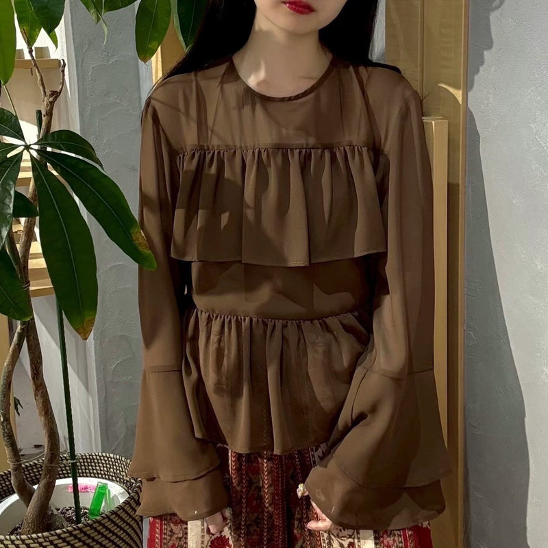 MICALLE MICALLE（ミカーレミカーレ）フリルブラウス