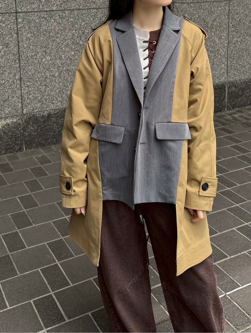 予約商品:MICALLE MICALLE（ミカーレミカーレ）ミリタリーバイカラージャケット