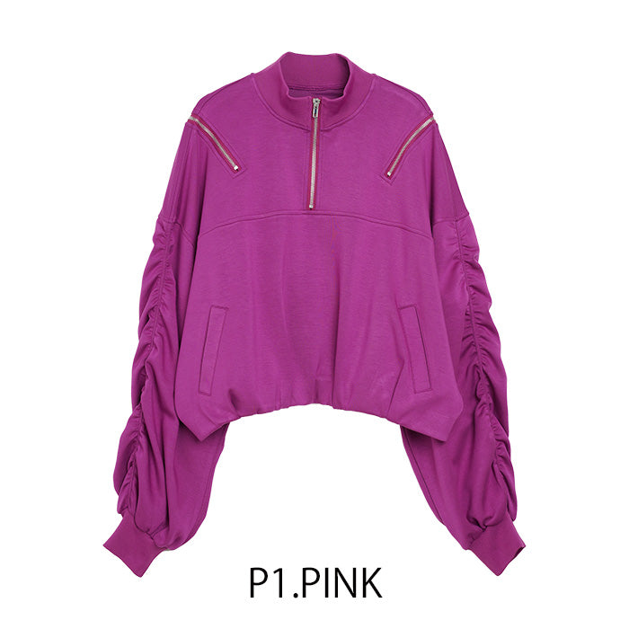 MICALLE MICALLE（ミカーレミカーレ）ZIPデザインプルオーバー