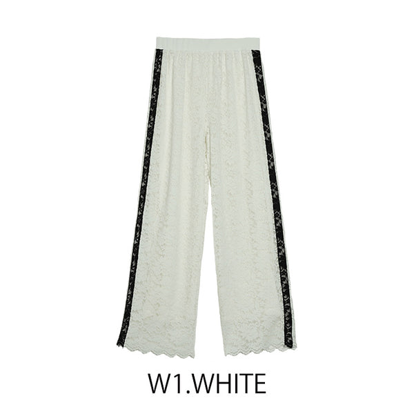 MICALLE MICALLE（ミカーレミカーレ）レースサイドラインパンツ