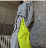 MICALLE MICALLE（ミカーレミカーレ）ワンポイントクラッシュニット