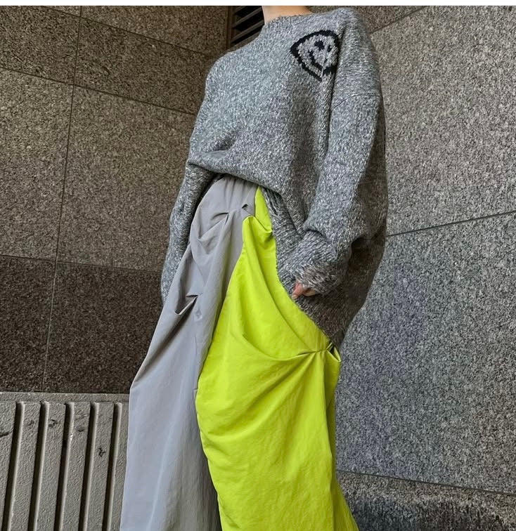 MICALLE MICALLE（ミカーレミカーレ）ワンポイントクラッシュニット