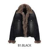 MICALLE MICALLE（ミカーレミカーレ）ファー付きデニムジャケット