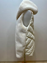 GALLERY BEIGE　エコファーダウンフードベスト