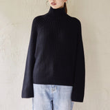 MICALLE MICALLE（ミカーレミカーレ）9COLOR ウォッシャブルハイネックリブニット