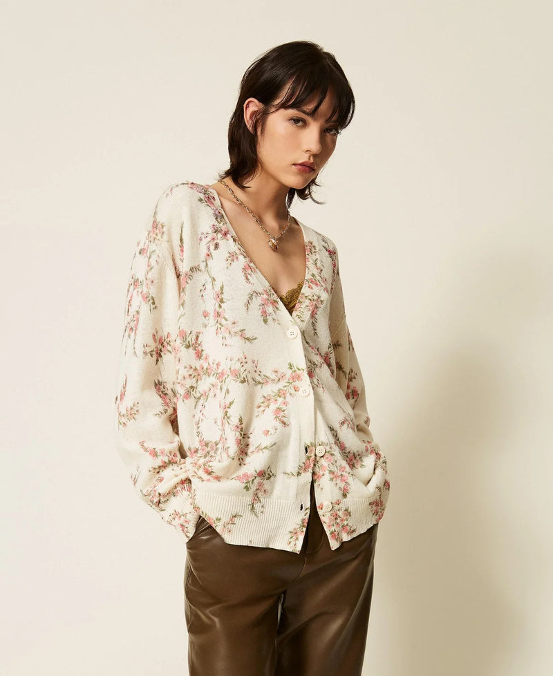 TWINSET（ツインセット）フラワープリントカーディガン