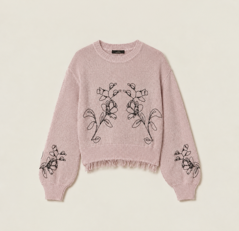 TWINSET（ツインセット）フラワーモチーフ刺繍セーター