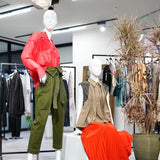 MICALLE MICALLE（ミカーレミカーレ）2カラー  ウエスト折り返しスティッチパンツ