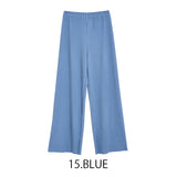 MICALLE MICALLE（ミカーレミカーレ）8カラー  リラックスフィットリブプリーツパンツ