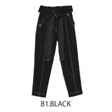 MICALLE MICALLE（ミカーレミカーレ）2カラー  ウエスト折り返しスティッチパンツ