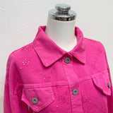 MICHELLE（ミケーレ）4カラー フラワー刺繍パンチングジャケット