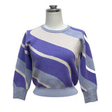 ViCOLO（ヴィコロ）ブルーグラデーションクロップドセーター