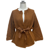 ViCOLO（ヴィコロ）2カラー ウエストベルトカーディガン