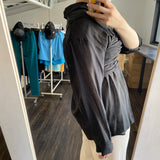 MICALLE MICALLE（ミカーレミカーレ）2カラー ギャザリングビスチェ付シアーブラウス