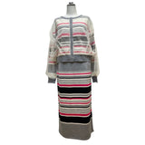 RISLEY（リズレー）2カラー マルチボーダースカート 【setup可能】