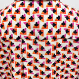 Imperial （インペリアル）リーフ柄ブラウス