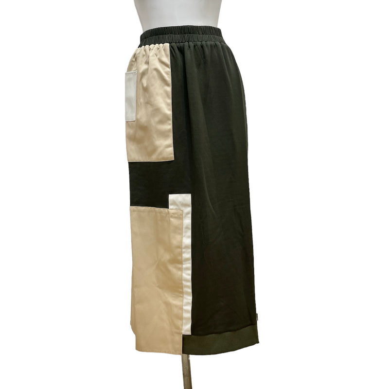 MICALLE MICALLE（ミカーレミカーレ）2カラー 配色カット 異素材mixスカート set up可能