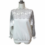 MICALLE MICALLE（ミカーレミカーレ）3カラー レース切り替えTシャツ - AVANTI&JOLIJOLI